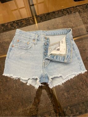 Levi's 501 Light Blue Denim Shorts